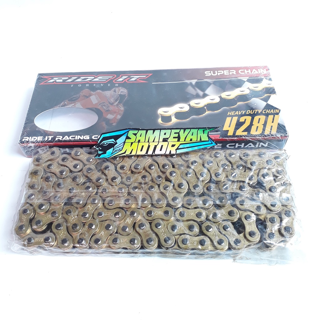 Jual Rantai Rante Motor Ride IT 428H X 128 130 140 Gold | Shopee Indonesia