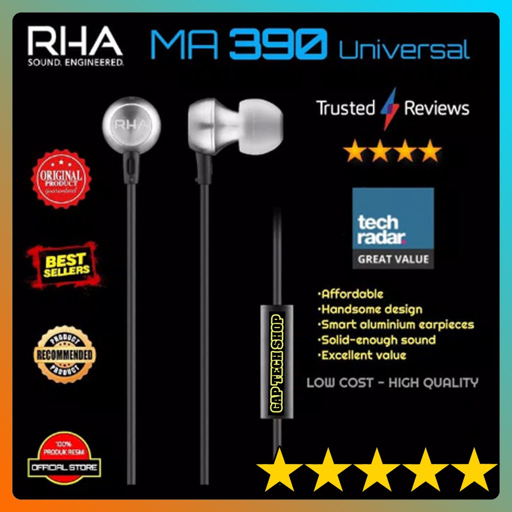 Jual Jual RHA MA390 MA 390 Noise isolating in ear headphone with