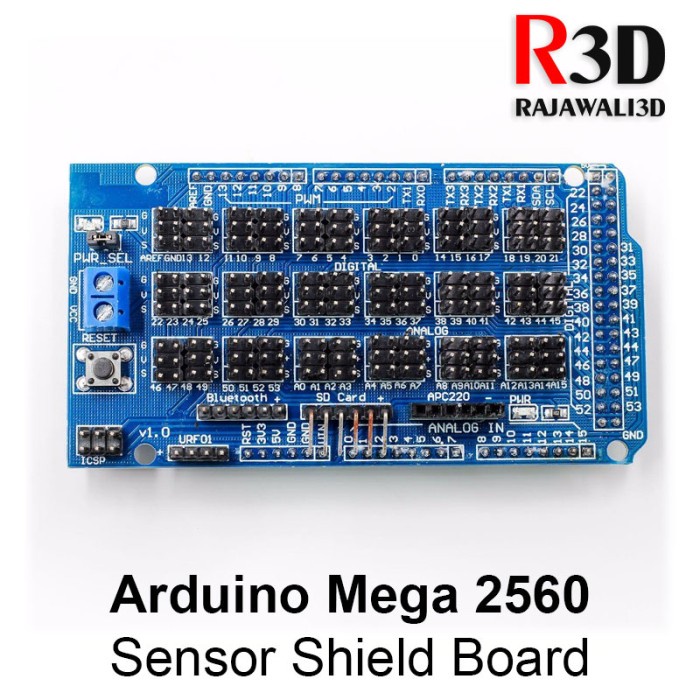 Jual Arduino MEGA 2560 Sensor Shield V1.0 V2.0 Expansion Board | Shopee ...