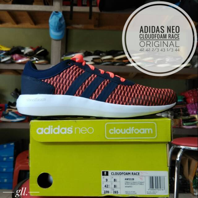 Jual Sepatu Adidas Neo Cloudfoam Race Original Shopee Indonesia