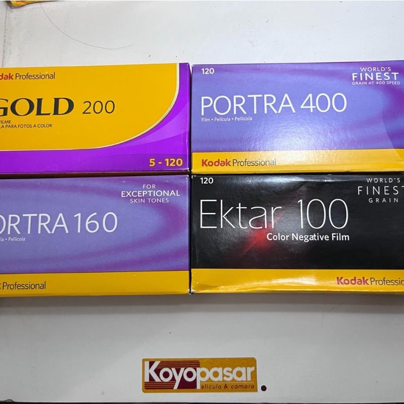 Jual Kodak medium format film 120 gold, portra 400, ektar roll film