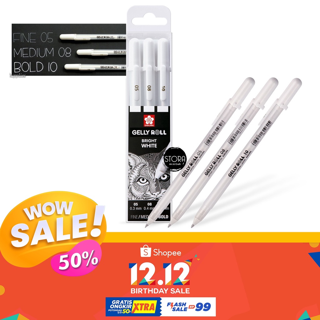 Sakura Gelly Roll White Pen 08 