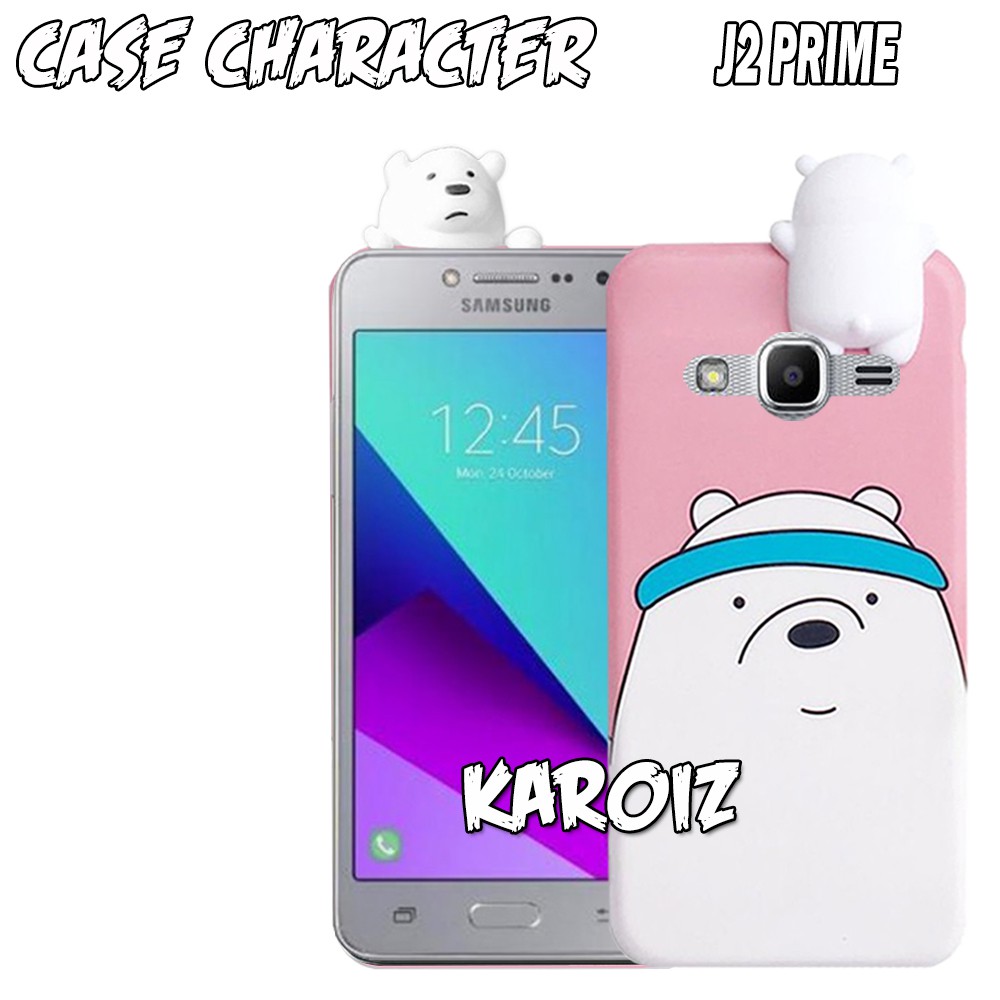 Jual 3D Case SAMSUNG J2 PRIME Intip Boneka TPU Softcase Grizzly