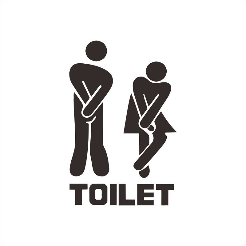 Jual AURA - Sticker Toilet Boy & Girl / Sticker Pintu Toilet ...