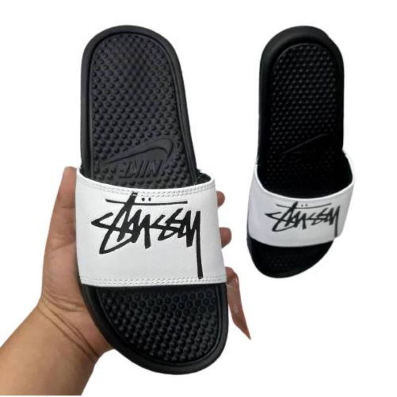 stussy nike flip flops