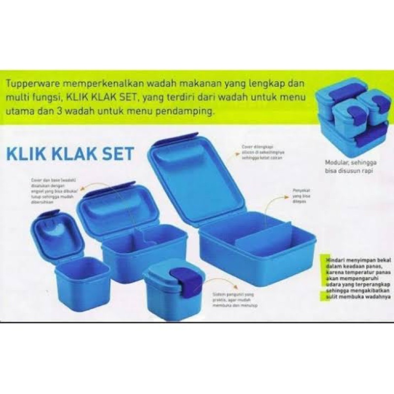 Jual TUPPERWARE KLIK KLAK SET | Shopee Indonesia