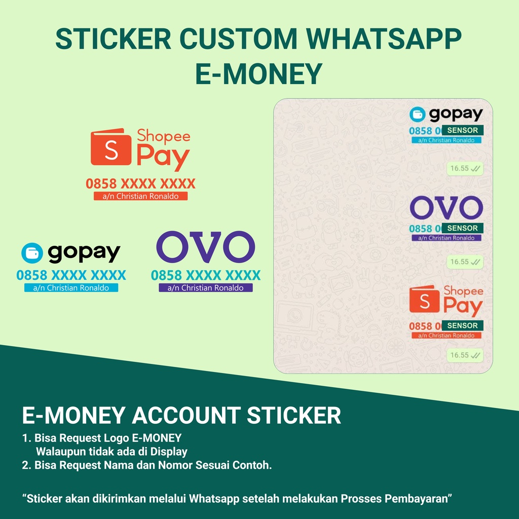 Jual Stiker Whatsapp eMoney Custom | Shopee Indonesia