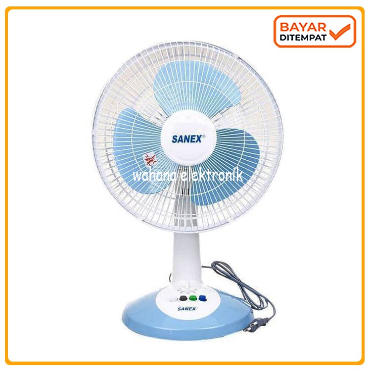 Jual Desk Fan Sanex 12 Kipas Angin Meja Bisa Swing Kanan Kiri Ukuran 12