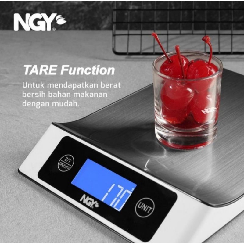 Jual NAGOYA DIGITAL KITCHEN SCALE / TIMBANGAN DIGITAL BUAH KOPI ROTI ...