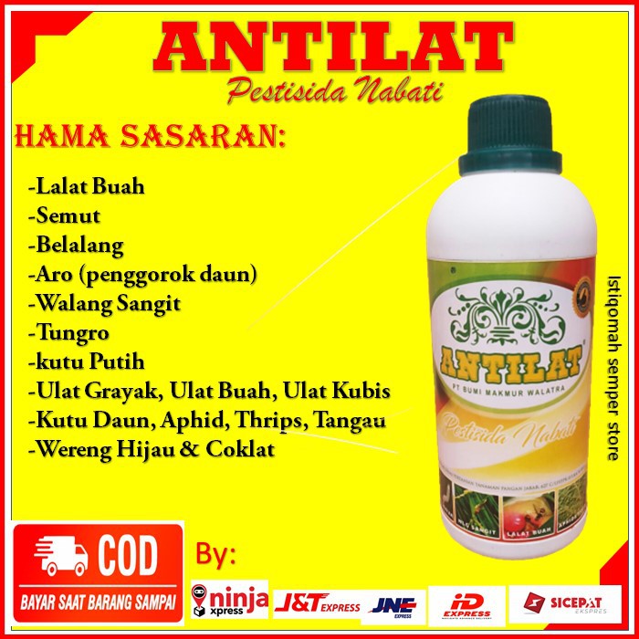 Jual Obat Antilat Atasi Hama Tanaman Obat Hama Lalat Buah Belalang Walang Sangit Wereng 5000