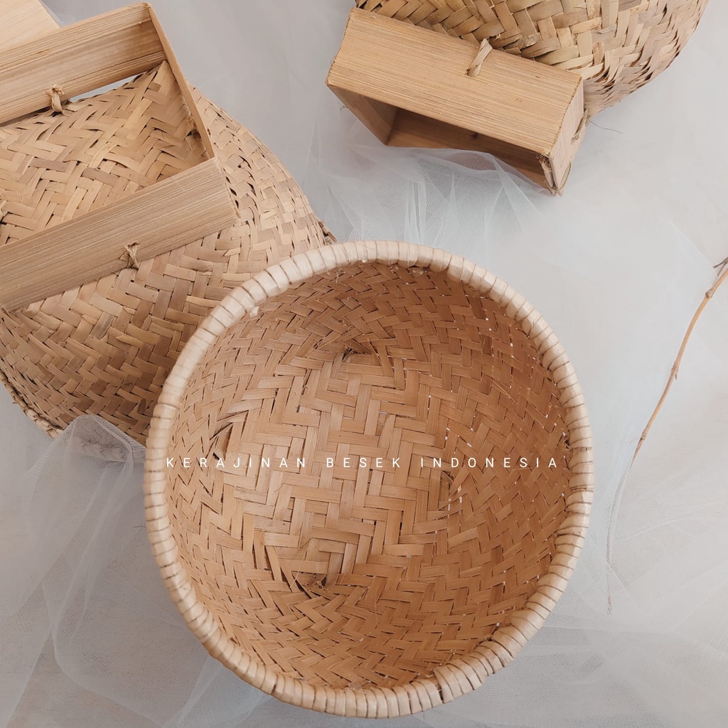 Jual CETHING KULIT BAMBU// Tempat nasi// Cething bambu// Kerajinan ...