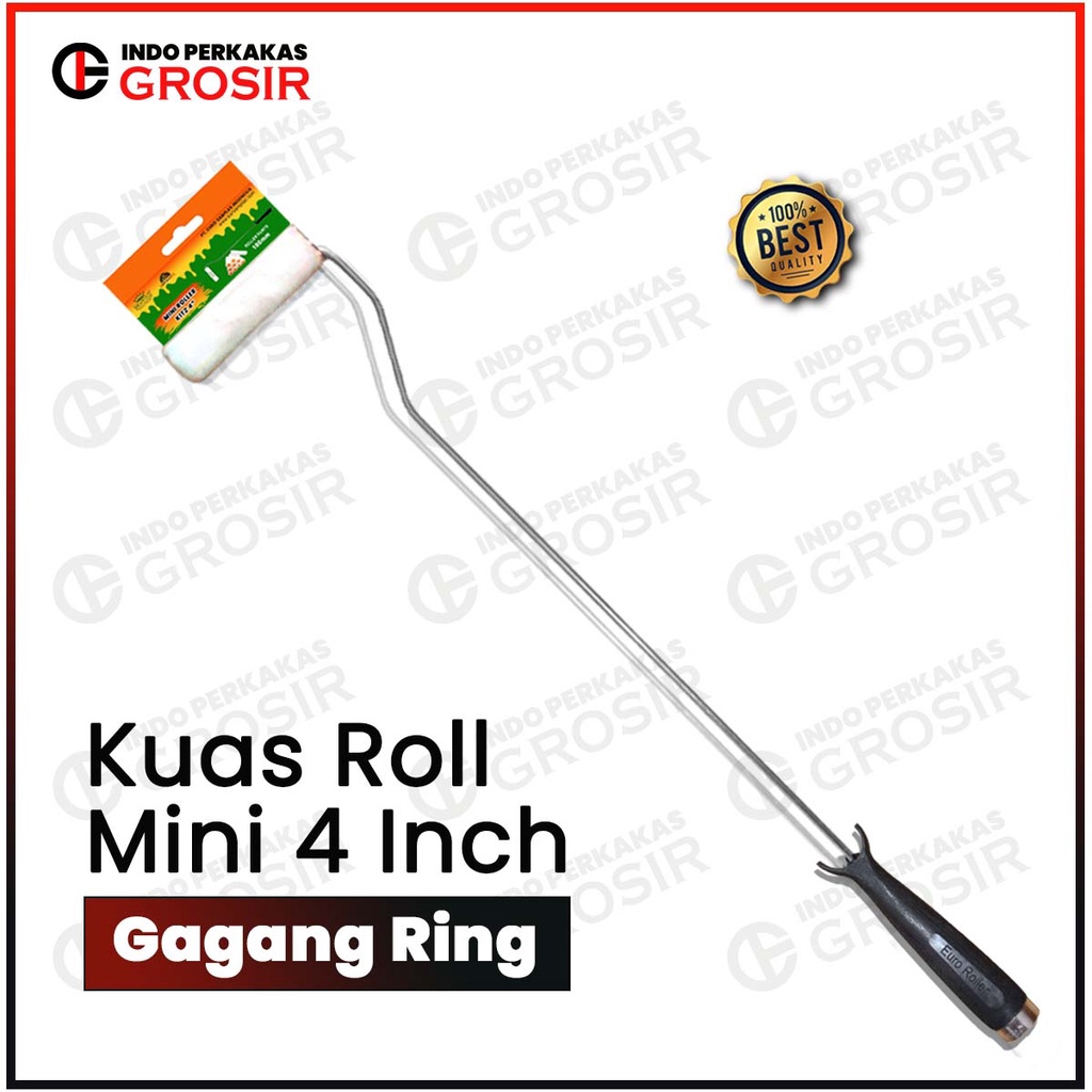Jual EURO Kuas Roll Kapal 4 in Gagang Panjang - 1 Set Bulu Mini Roll 4 ...