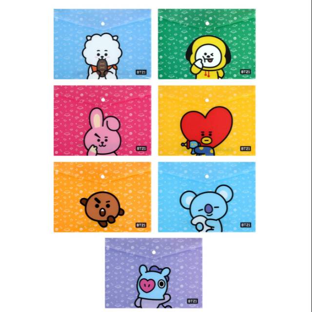 Jual READY BT21 / BTS - PP FILE POCKET OFFICIAL LINE FRIENDS MONOPOLY ...