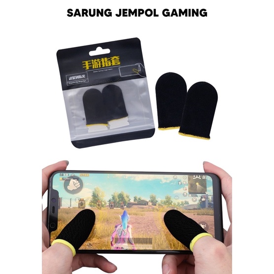 Isi 5 Pasang SARUNG JARI JEMPOL GAMER GAMING ANTI KERINGAT / BASAH GAME MOBILE SEPASANG 2PCS