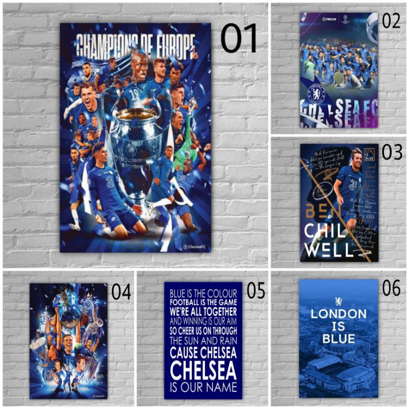 Jual POSTER DINDING CHELSEA EDISI JUARA UCL SIZE A3+ | Shopee Indonesia