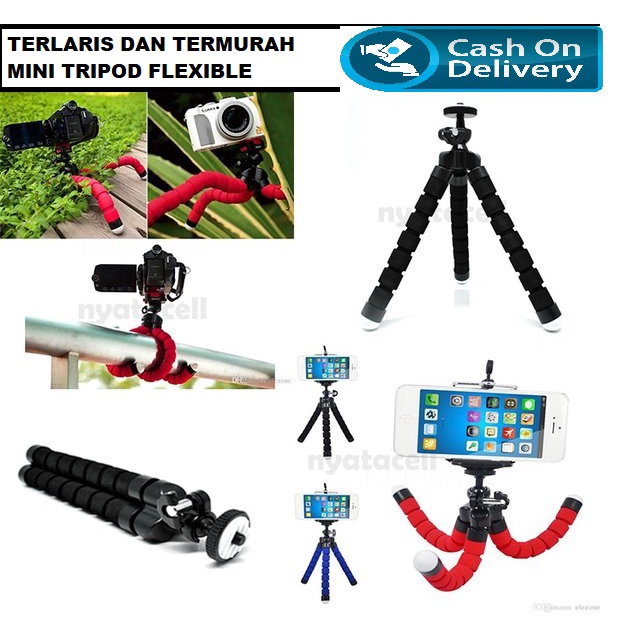Jual PALING LARIS Tripod Mini Octopus SPIDER Free Holder U Medium