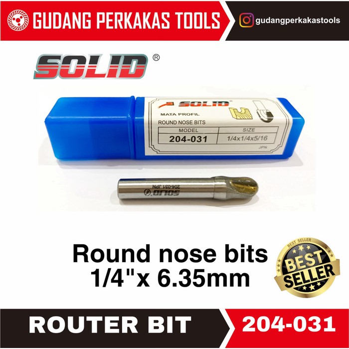 Jual SBO Mata router | mata profil 204-031 | round nose bits 6.35mm ...