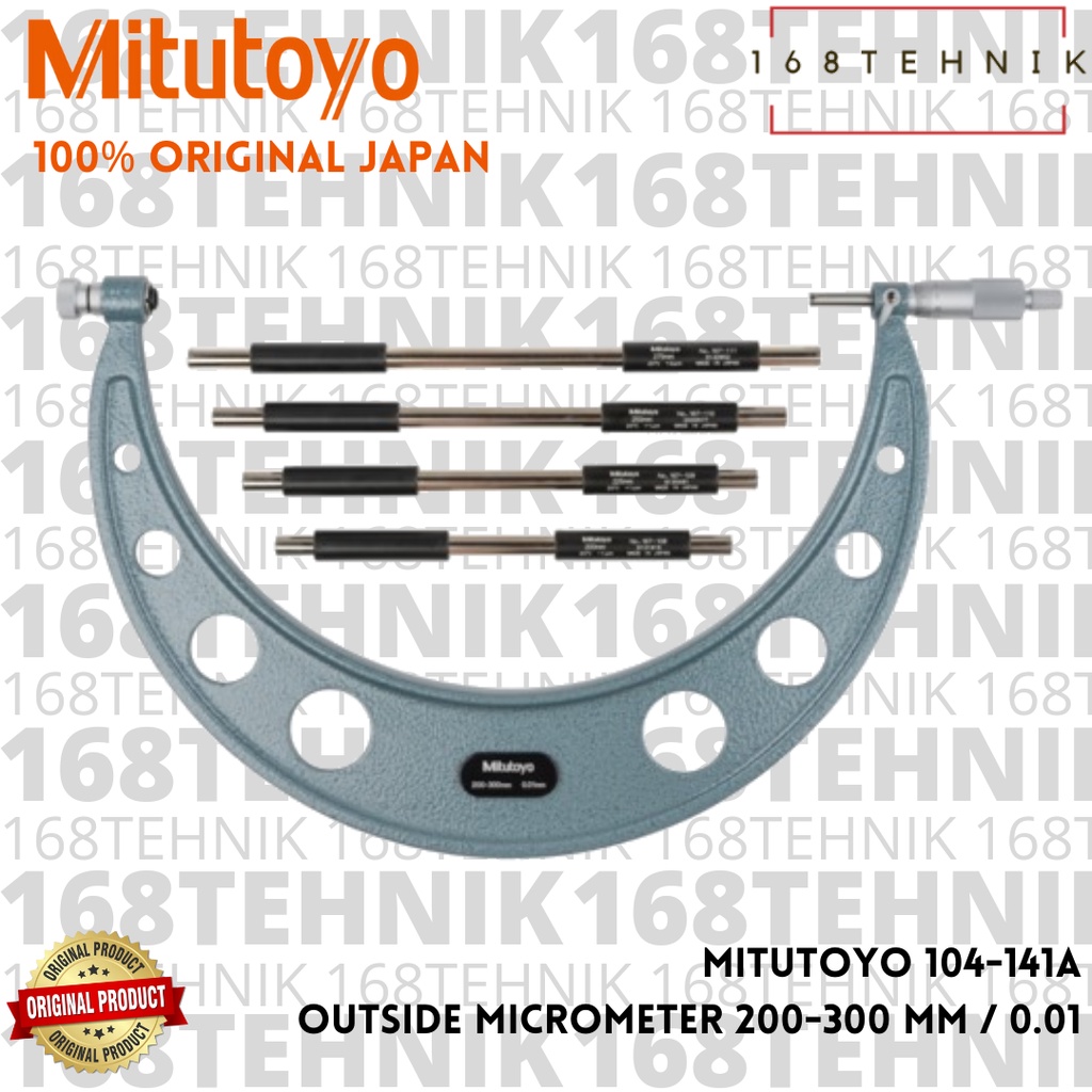 Jual MITUTOYO 104141A Outside Micrometer 200300mm 0.01 Mikrometer