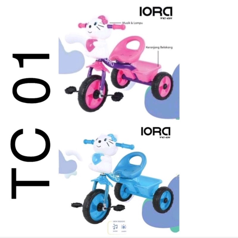 Jual Sepeda Roda Anak Tricycle PMB Iora TC 01 Hello Kitty | Shopee ...
