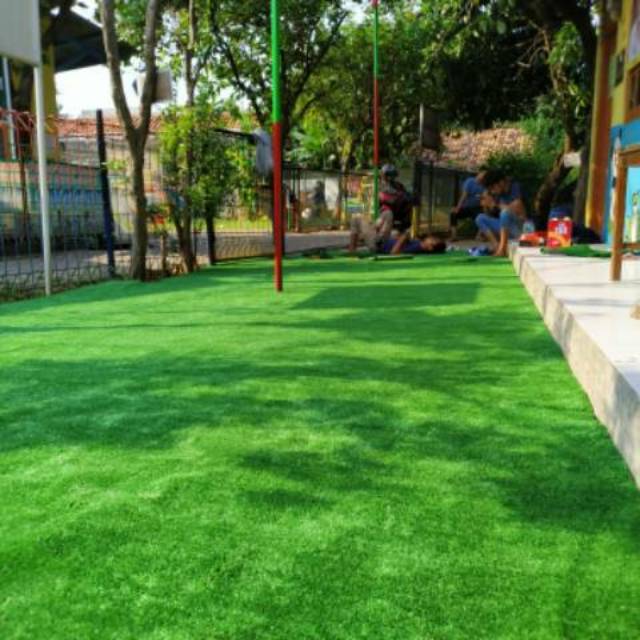 Jual RUMPUT SINTETIS TAMAN T10MM FULL HIJAU 1x1M | Shopee Indonesia