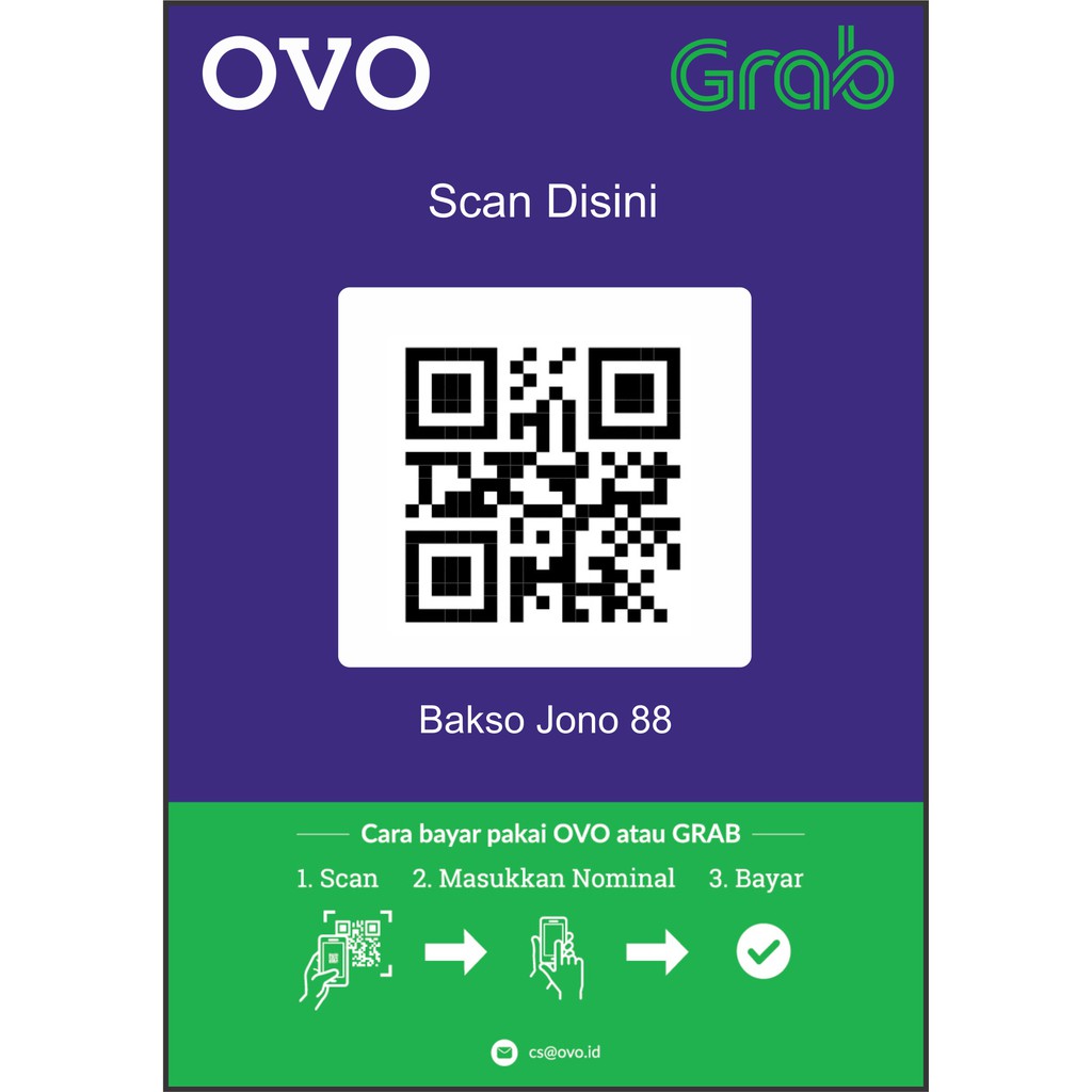Jual cetak stiker ovo QR code + bonus stiker ovo Shopee Indonesia