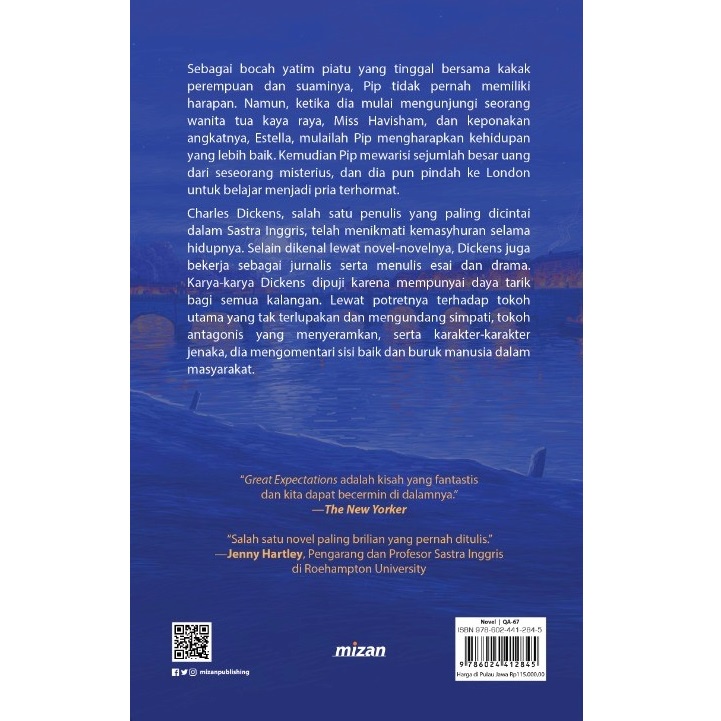 Jual Novel Great Expectations - Charles Dickens - Klasik - Mizan ...