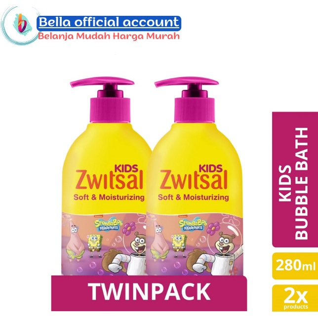 Jual ZWITSAL Kids Bubble Bath Soft & Moisturizing 280 ml Twin Pack ...