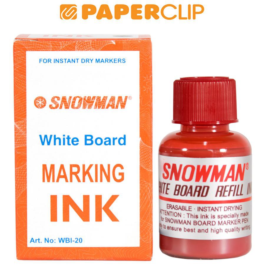 INK MARKER SNOWMAN WHITE BOARD RED