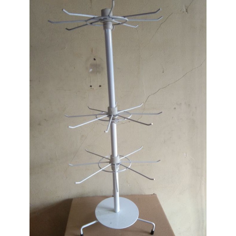 Jual Rak Display Putar Matahari 3 Susun Besi Kuat Tebal Gantungan ...