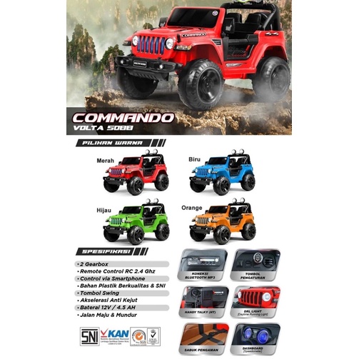 Jual Mobil Aki Anak Shp Volta Commando 5088 Jeep | Shopee Indonesia