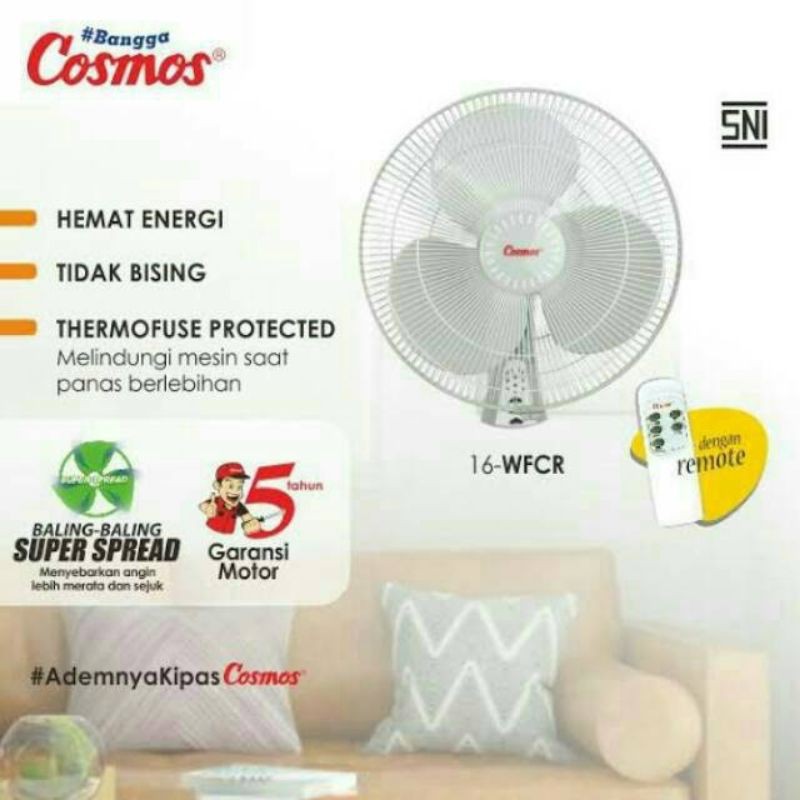 Jual Kipas Dinding Cosmos 16WFCR Remote Control - Kipas Dinding Cosmos ...