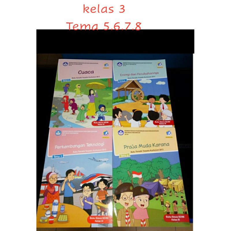 Jual Paket Buku Tematik Kelas Semester Tema Shopee Indonesia