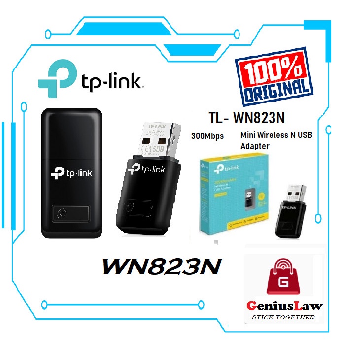 Jual USB Wifi Adapter Mini 300Mbps TL- WN823N TP LINK TPLINK WN 823N ...
