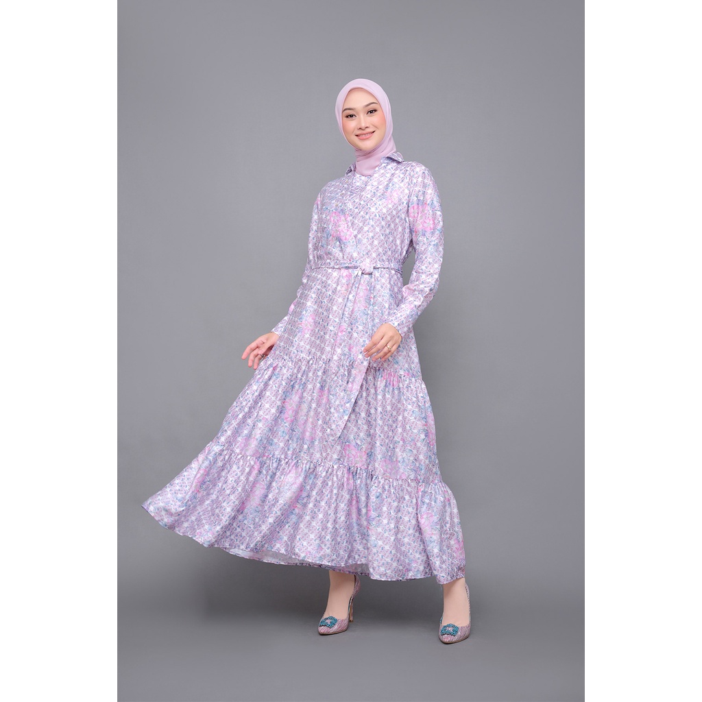 Jual Nada Puspita - Monogram Flower Flared Dress - Pink Rose | Shopee