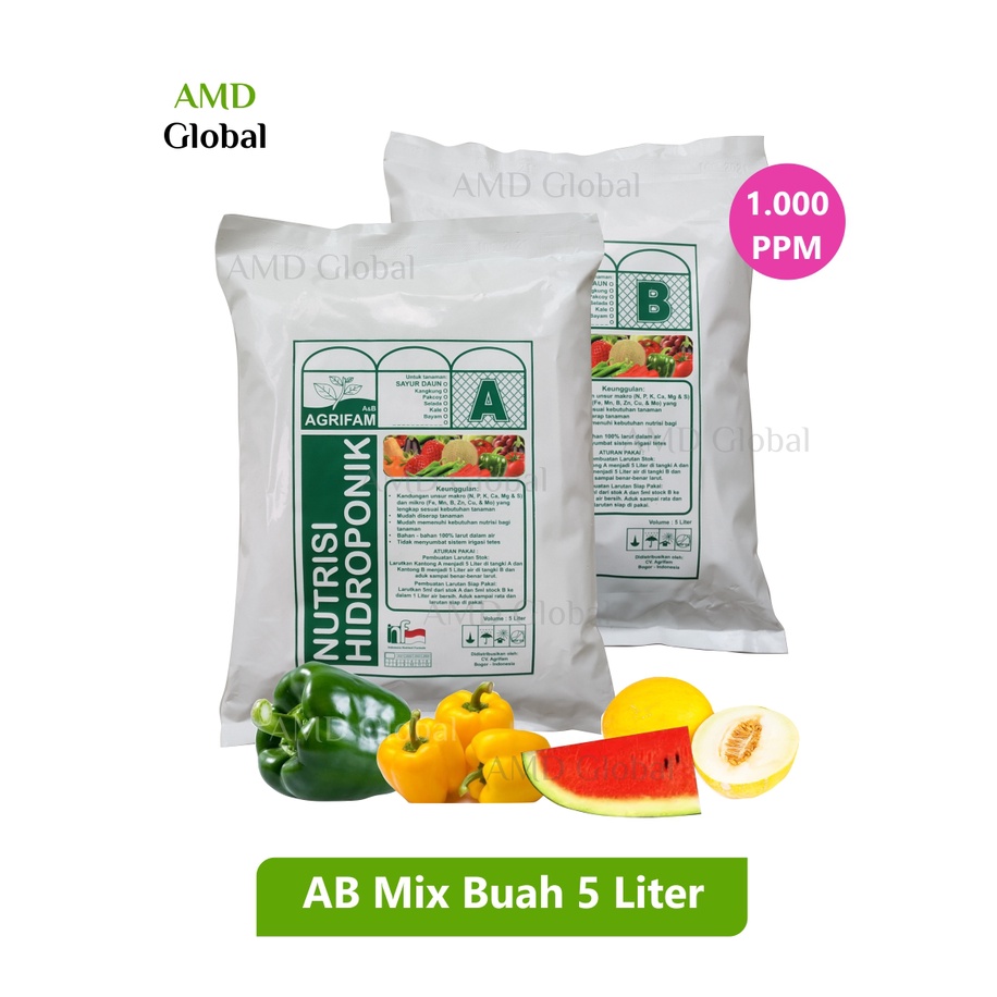 Jual AB Mix Nutrisi Hidroponik Buah 5 Liter | Shopee Indonesia