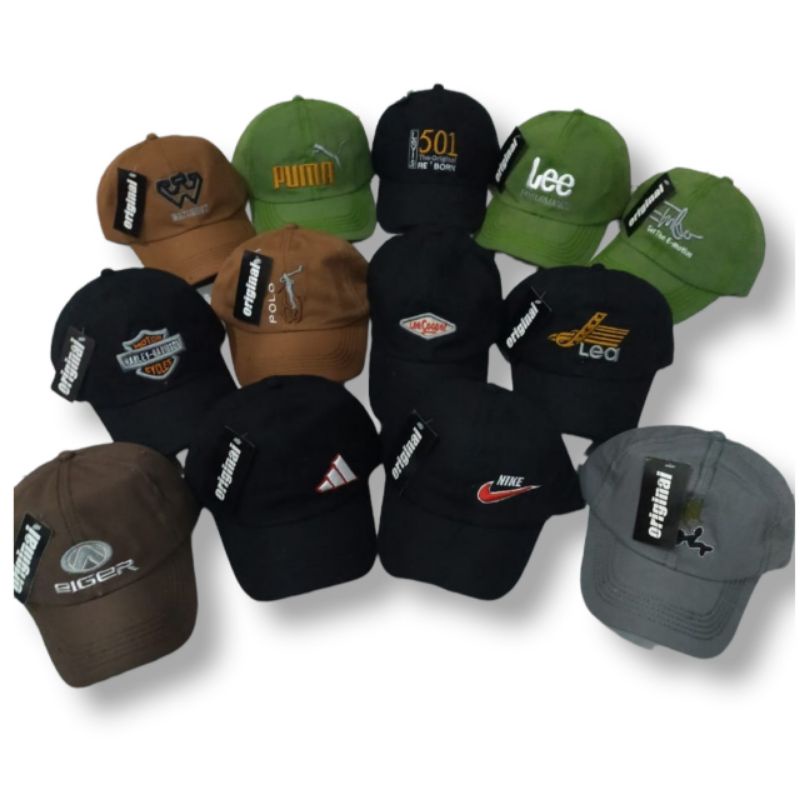 Jual topi kanvas bordir/topi kanpas rante/topi kanvas/topi Rante/topi ...