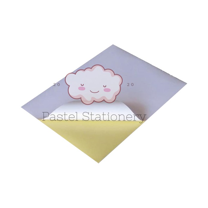 Jual Kertas Stiker HVS Putih Doff A4 1 Pak Isi 100 Lembar Label Sticker ...