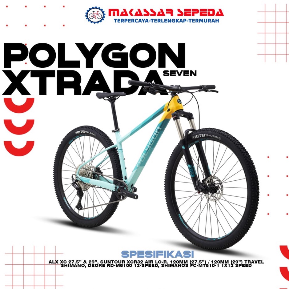 Jual SEPEDA GUNUNG MTB POLYGON XTRADA 7 ALLOY 12 SPEED HYDRLC DISCBRAKE ...