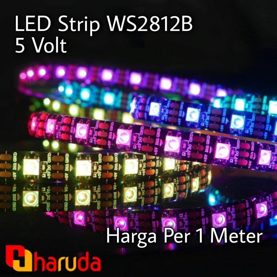 Jual Lampu LED Strip RGB WS2812B WS2812 5 Volt IP30 Per 1 Meter ...