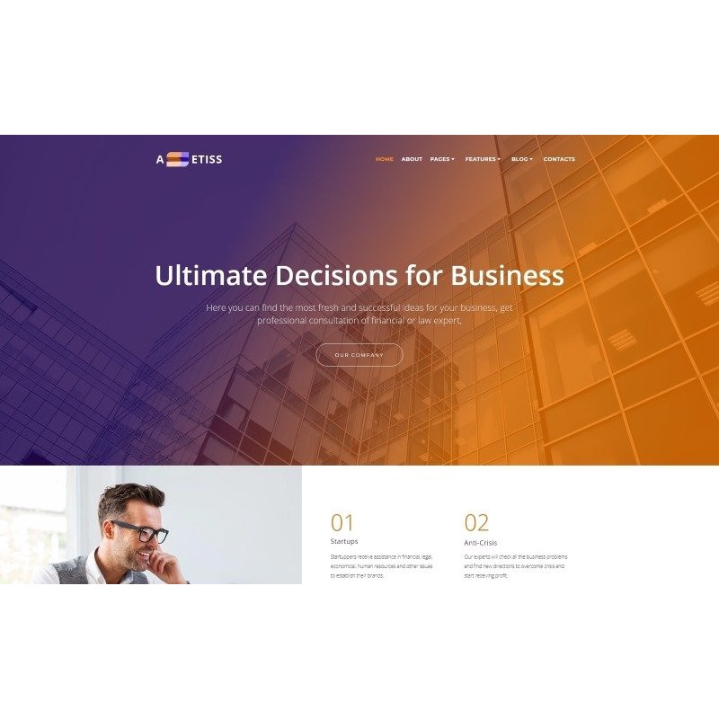 Jual Assetiss - Modern Business Advisor Elementor WordPress Theme ...