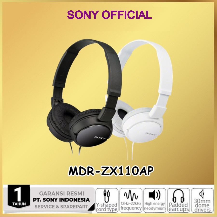 Jual Sony Headphones Mdr Zx110 Ap Mdr Zx110ap Headset Sony Shopee Indonesia 3164