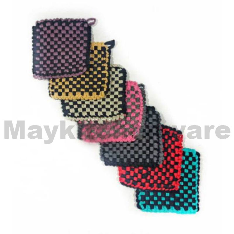 Jual Cempal Anti Panas Anyam Anyaman Rajut Tebal Dapur Pelindung Tangan ...