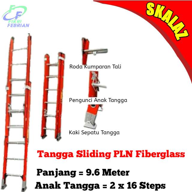 Jual Tangga Sliding Pln Meter Fiberglass Steps Skalaz Shopee