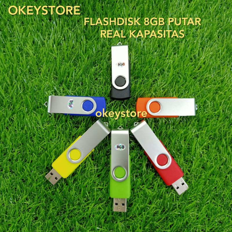 Jual FLASHDISK 8GB SWIVEL PUTAR REAL KAPASITAS | Shopee Indonesia
