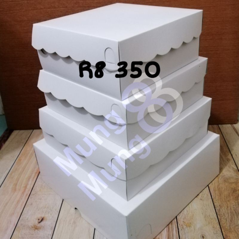 Jual Dus Nasi 18x18 Cm Kotak Nasi 18x18 Cm R8 350 Putih AK Shopee Indonesia