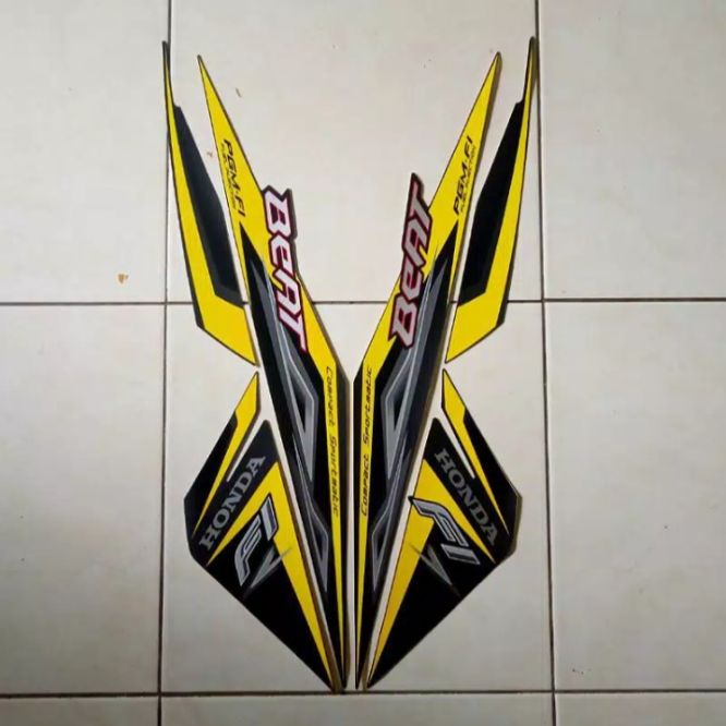 Jual Stiker Sticker Striping Lis Body Motor Beat Fi Tahun 2013 2014 Abu ...