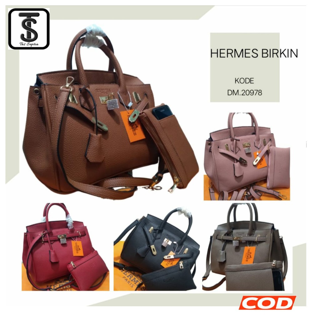 Hermes merek tas - Harga 340 rb Hermes Birkin sellier croco lether Kwalitas  semipremium Bahan croco leather silver hardware UK 30×23×12 Berat 1,1 kg  Warna purple