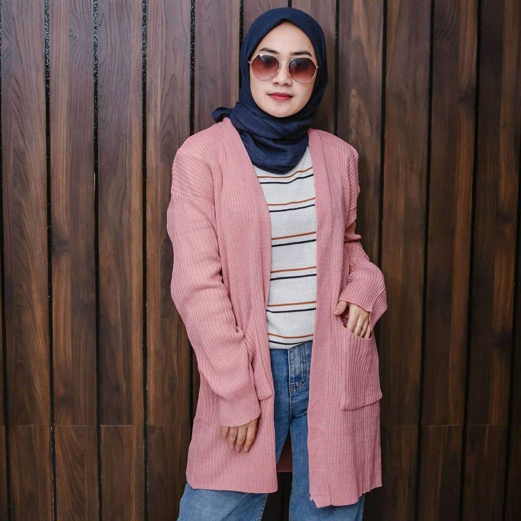 Jual LONG CARDI OVERSIZE Cardigan BELLE OVERSIZE / Cardigan Rajut ...