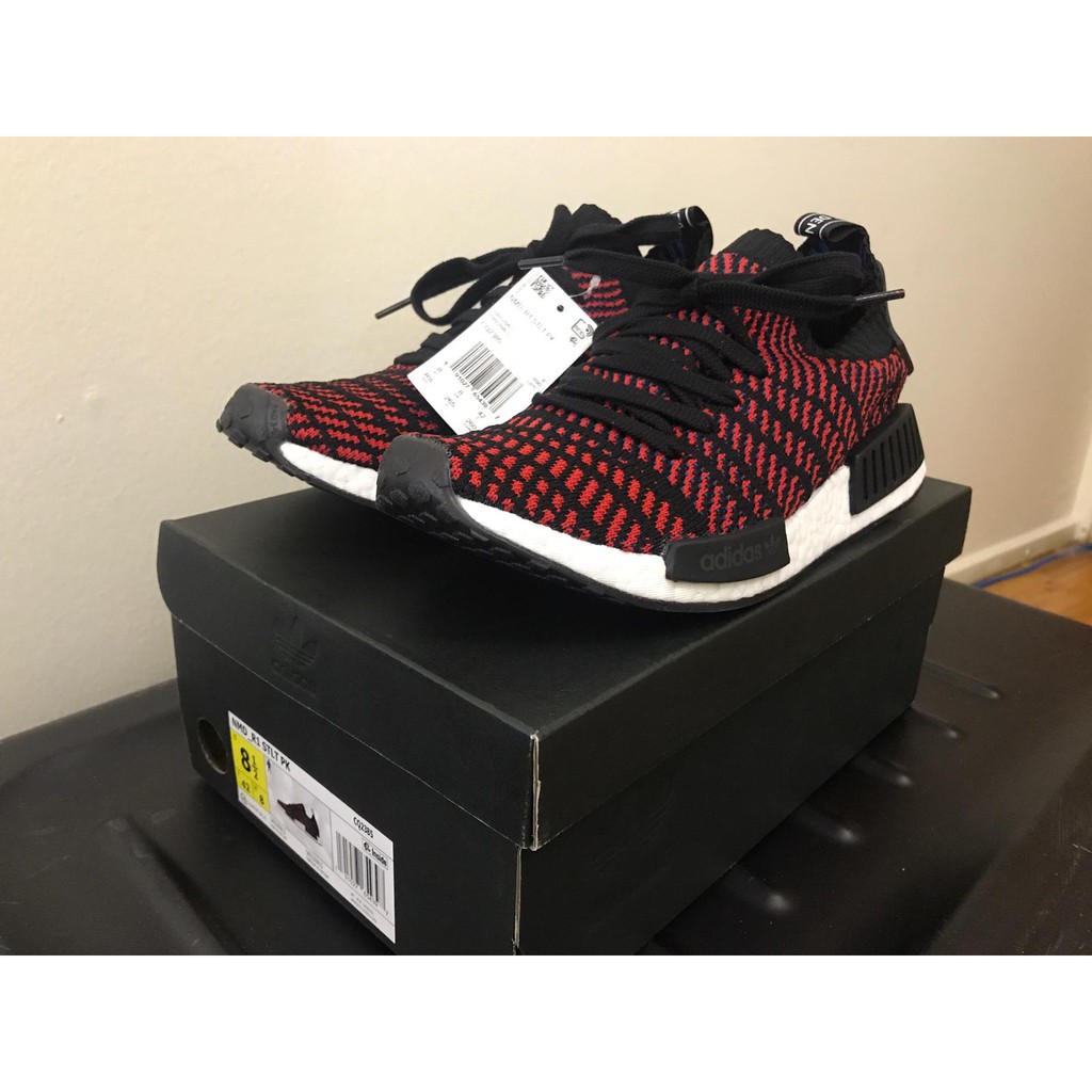 PROMO USA ORIGINAL ADIDAS NMD R1 STLT Primeknit Sneakers Red NEW