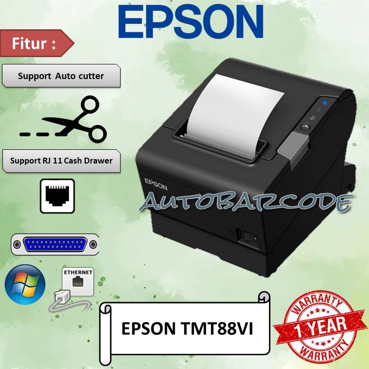 Jual Printer Pos Epson Tmt 88 Vi Struk Thermal Epson Port Usb Serial Lan Shopee Indonesia 5351